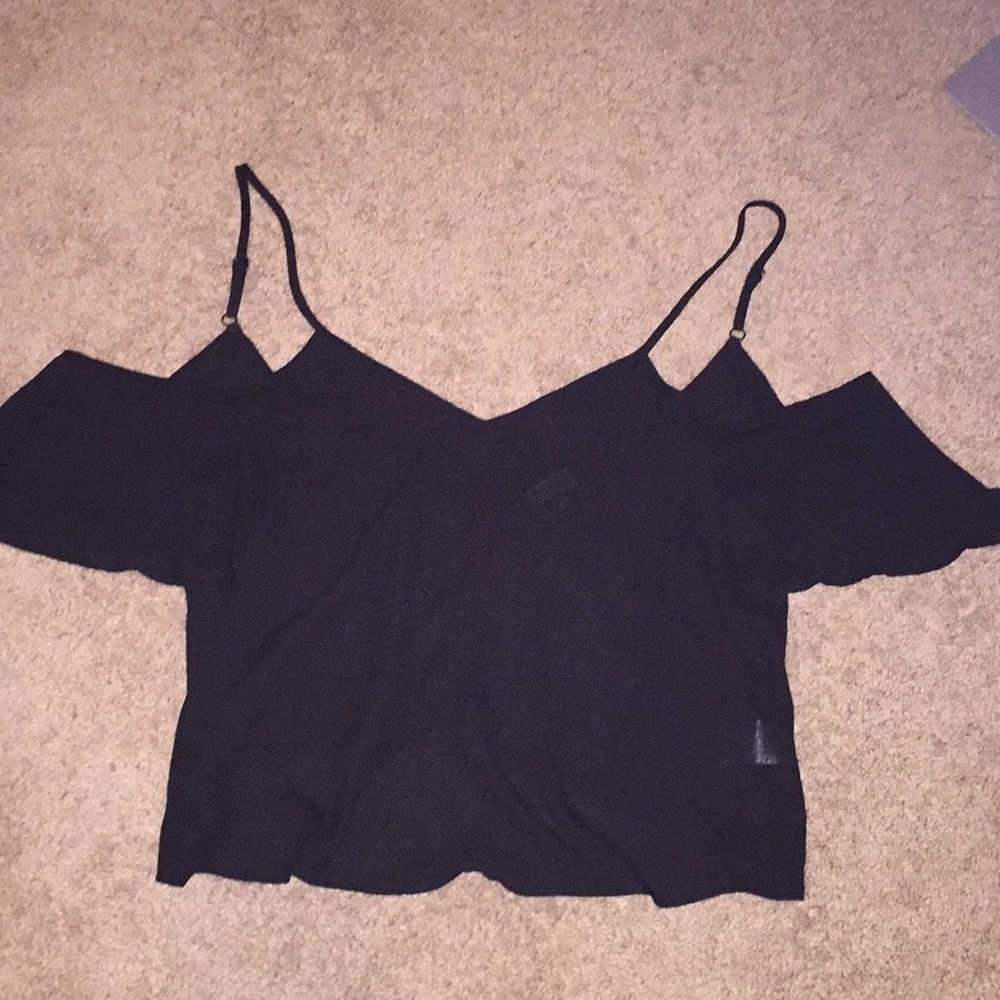 satin cold shoulder top — accepting lower offers!!